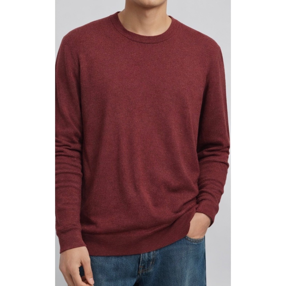 Paisley & Gray Diamond Knit Crew Neck Slim Fit Men's Sweater Cranberry size L - Picture 5 of 9